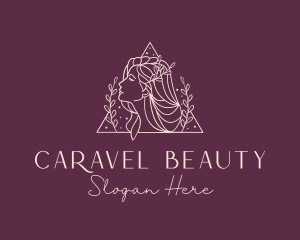 Elegant Beauty Salon Wreath logo design