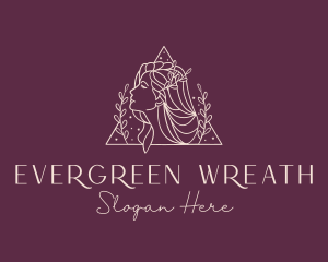 Elegant Beauty Salon Wreath logo design