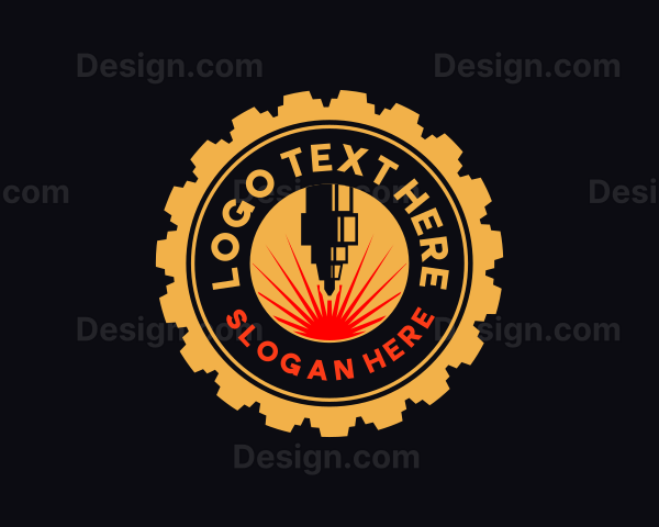 Laser Machine Cog Logo