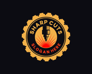 Laser Machine Cog  logo design