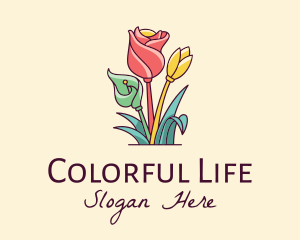 Colorful Flower Decor logo design