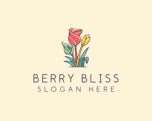 Bouquet Flower Floristry logo design