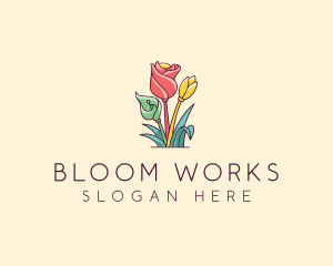 Bouquet Flower Floristry logo design