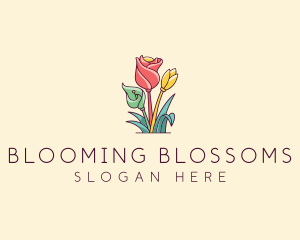 Bouquet Flower Floristry logo design