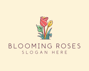 Bouquet Flower Floristry logo design