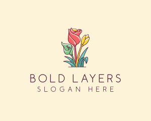 Bouquet Flower Floristry logo design