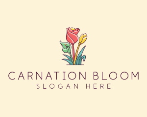 Bouquet Flower Floristry logo design