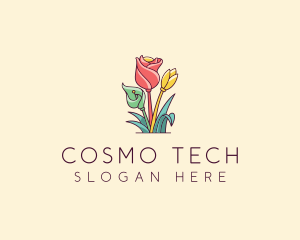 Bouquet Flower Floristry logo design