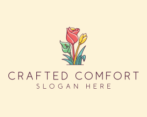 Bouquet Flower Floristry logo design