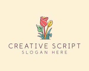 Bouquet Flower Floristry logo design