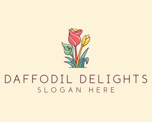 Bouquet Flower Floristry logo design