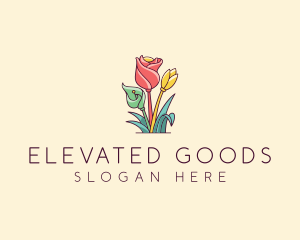 Bouquet Flower Floristry logo design