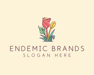 Bouquet Flower Floristry logo design