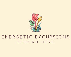 Bouquet Flower Floristry logo design