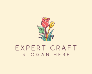 Bouquet Flower Floristry logo design