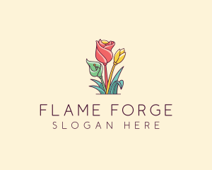 Bouquet Flower Floristry logo design