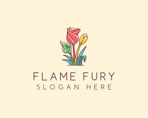 Bouquet Flower Floristry logo design