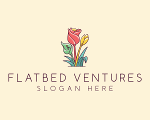 Bouquet Flower Floristry logo design