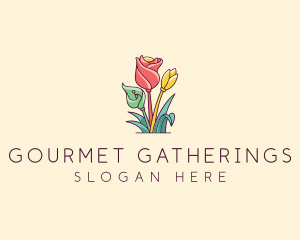 Bouquet Flower Floristry logo design