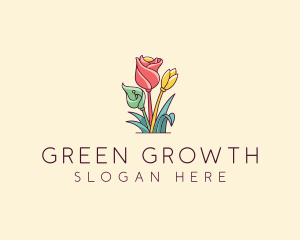 Bouquet Flower Floristry logo design