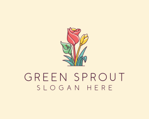 Bouquet Flower Floristry logo design