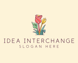 Bouquet Flower Floristry logo design