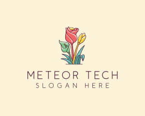 Bouquet Flower Floristry logo design