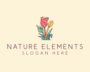 Bouquet Flower Floristry logo design