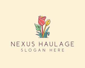 Bouquet Flower Floristry logo design