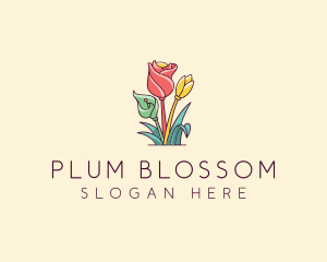 Bouquet Flower Floristry logo design