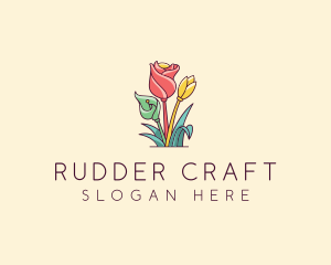 Bouquet Flower Floristry logo design