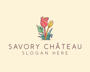 Bouquet Flower Floristry logo design