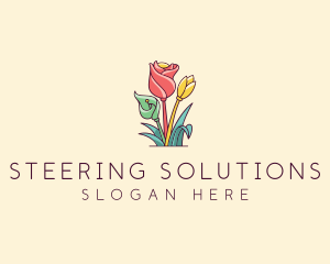 Bouquet Flower Floristry logo design