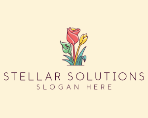 Bouquet Flower Floristry logo design