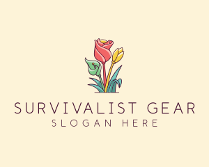 Bouquet Flower Floristry logo design