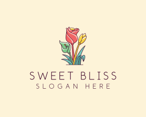 Bouquet Flower Floristry logo design