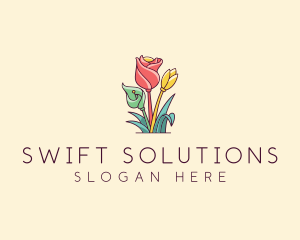 Bouquet Flower Floristry logo design