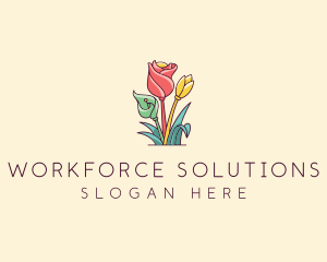 Bouquet Flower Floristry logo design