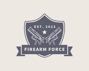 Gun Shield Weapon logo design