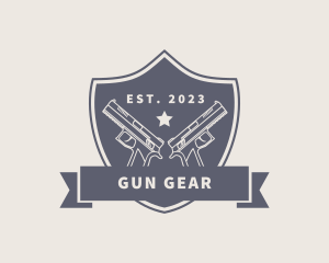 Gun Shield Weapon logo design