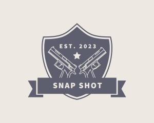 Gun Shield Weapon logo design