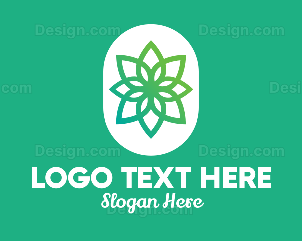 Green Lotus Flower Logo