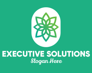 Green Lotus Flower  logo design