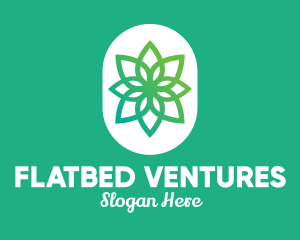 Green Lotus Flower  logo design