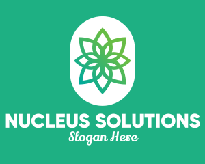 Green Lotus Flower  logo design