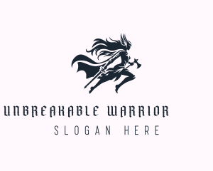 Strong Woman Warrior logo design