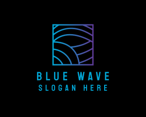 Gradient Modern Waves logo design