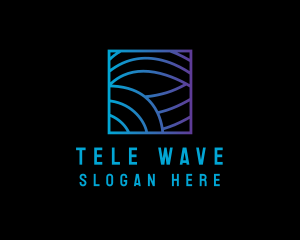 Gradient Modern Waves logo design