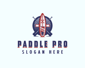 Kayak Paddle Watersports logo design