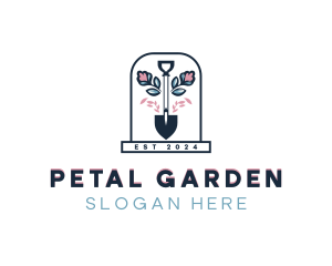 Shovel Flower Landscaping logo design